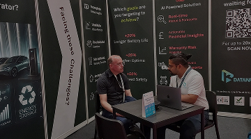 Datakrew team member at trade show booth